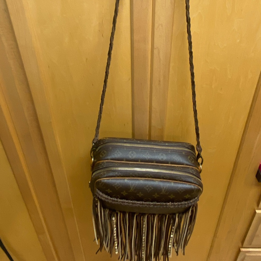 Authentic Louis Vuitton handbag repurposed by Vintage Boho Bags.